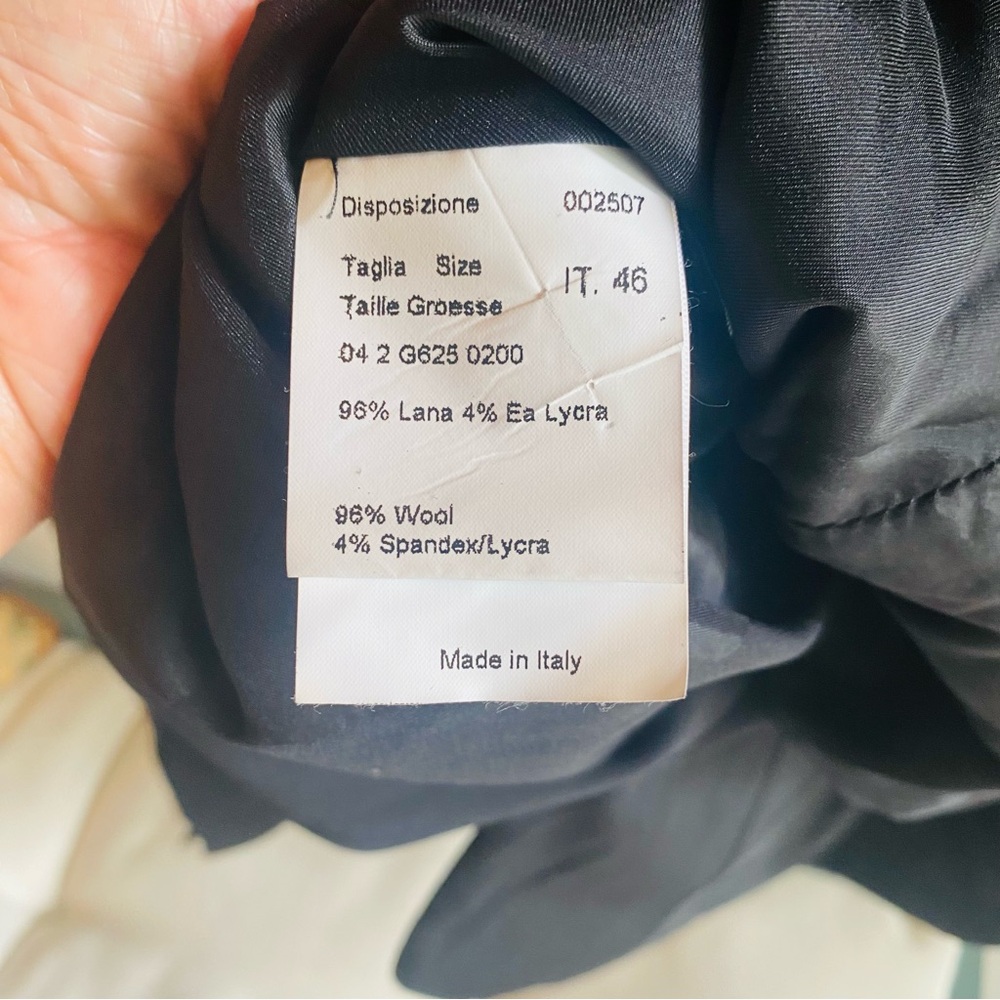 Piazza Sempione Womens Jacket Size 46 / large Black Solid Basic Long Sleeve Wool - Picture 7 of 8